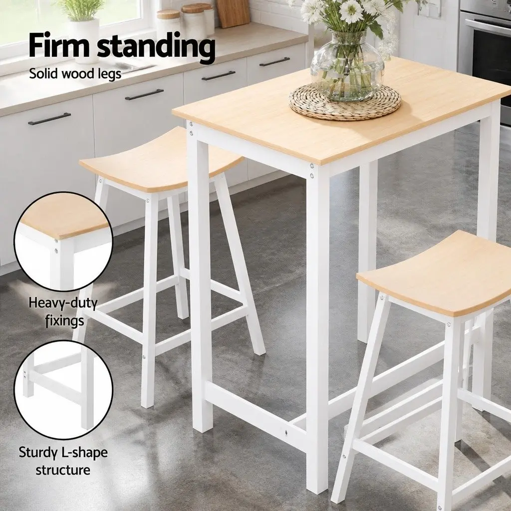 5 Piece Bar Table and Stools Set for Dining