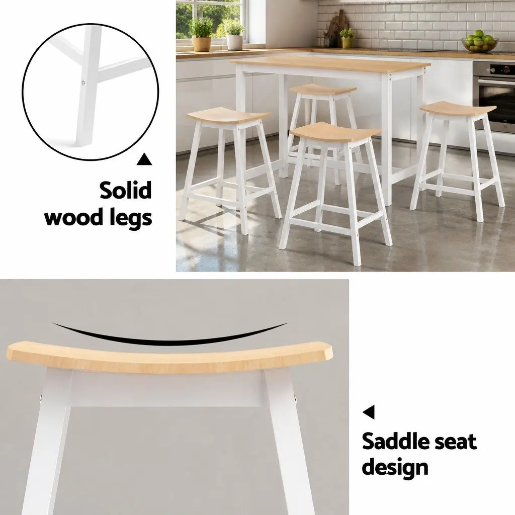 5 Piece Bar Table and Stools Set for Dining