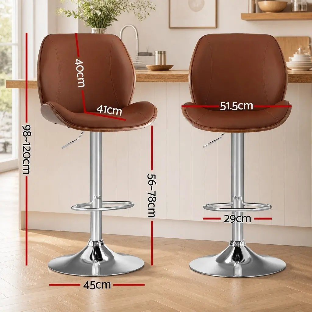 Bentwood Bar Stool with Adjustable Height