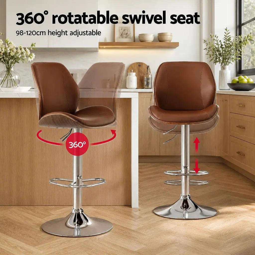 Bentwood Bar Stool with Adjustable Height