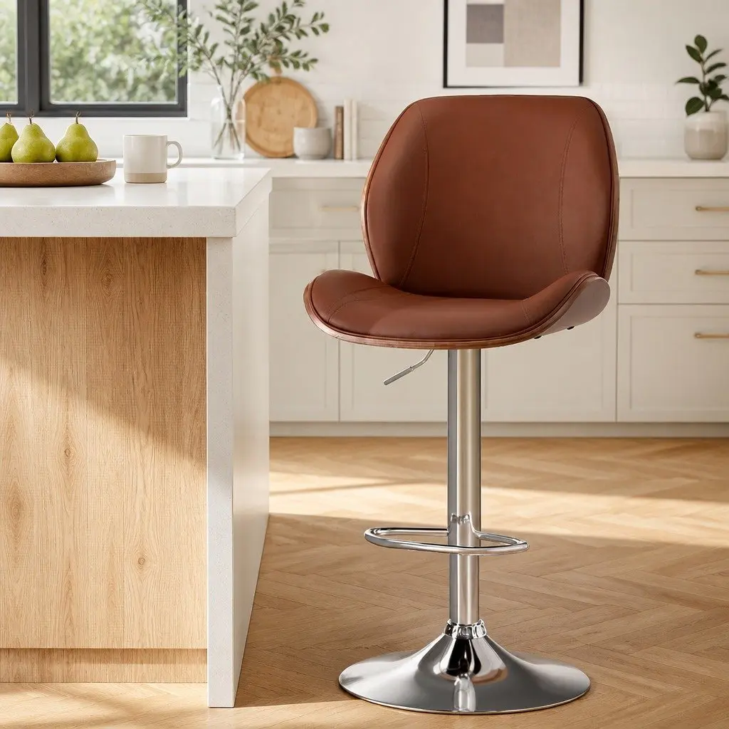 Bentwood Bar Stool with Adjustable Height