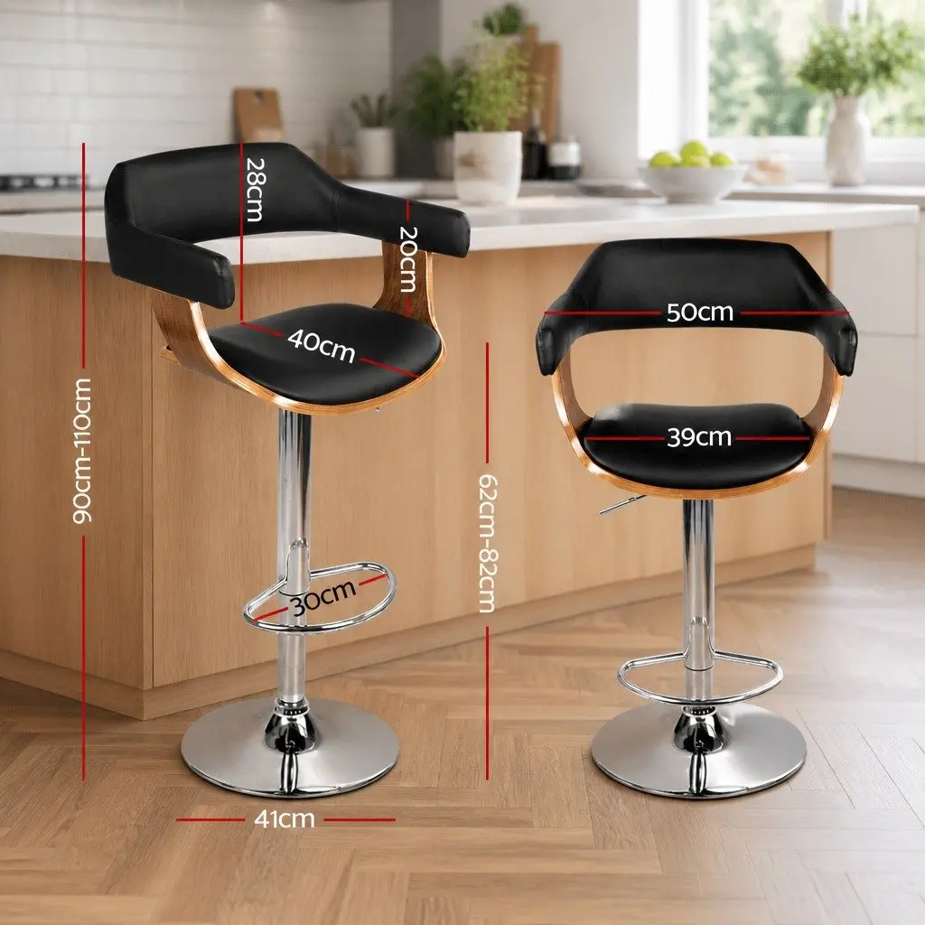 Gas Lift Swivel Bar Stool with Chrome Base