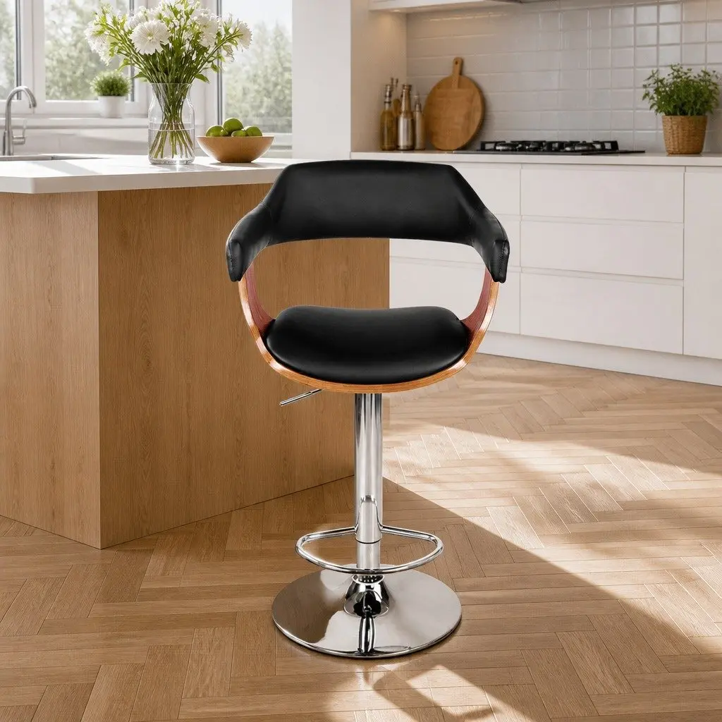 Gas Lift Swivel Bar Stool with Chrome Base