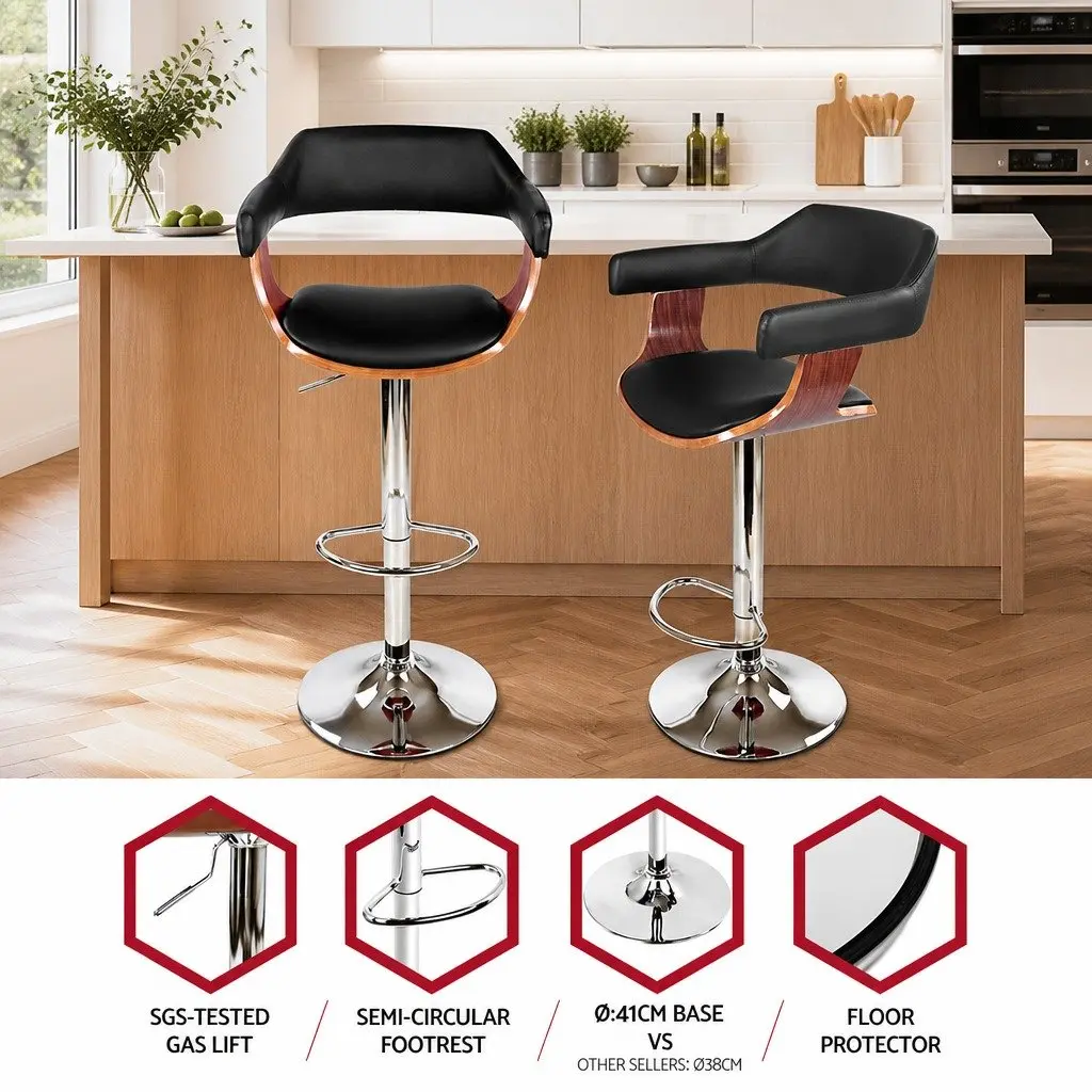 Gas Lift Swivel Bar Stool with Chrome Base
