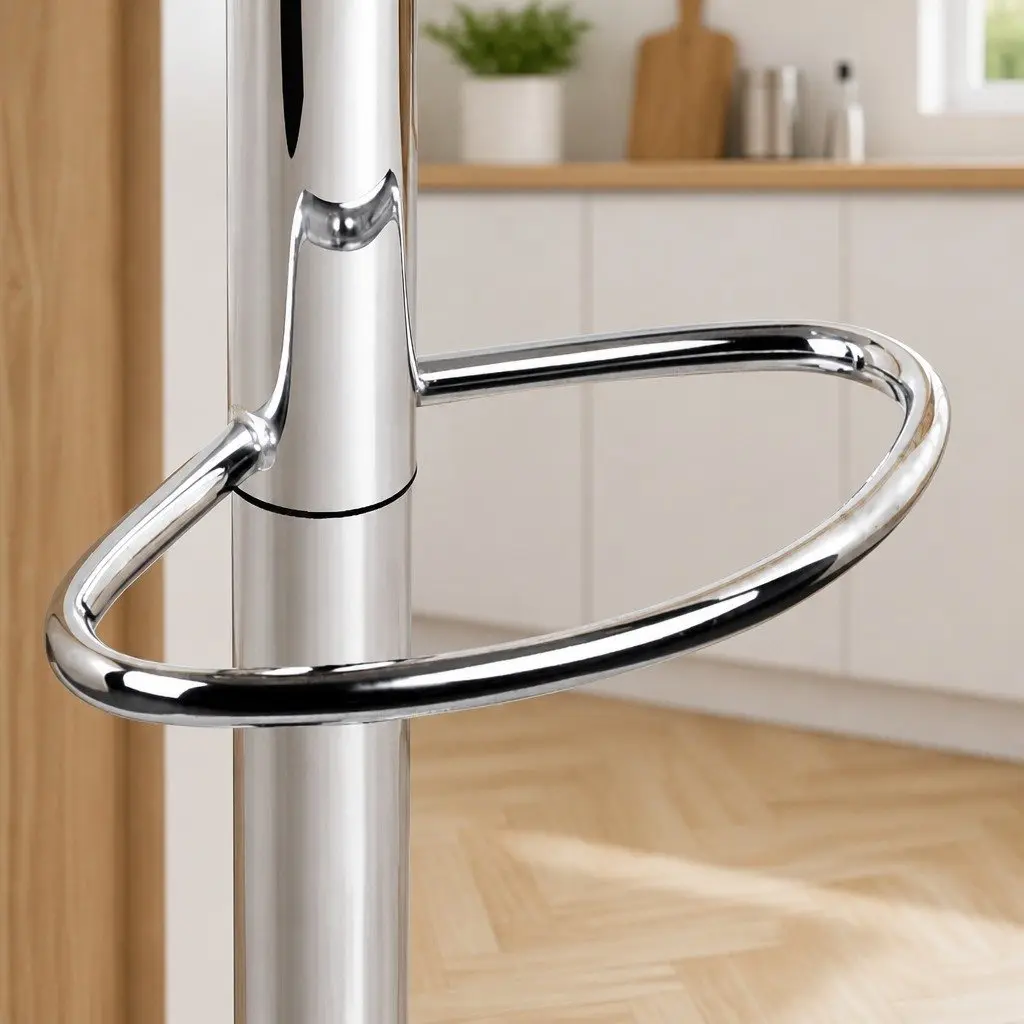 Gas Lift Swivel Bar Stool with Chrome Base
