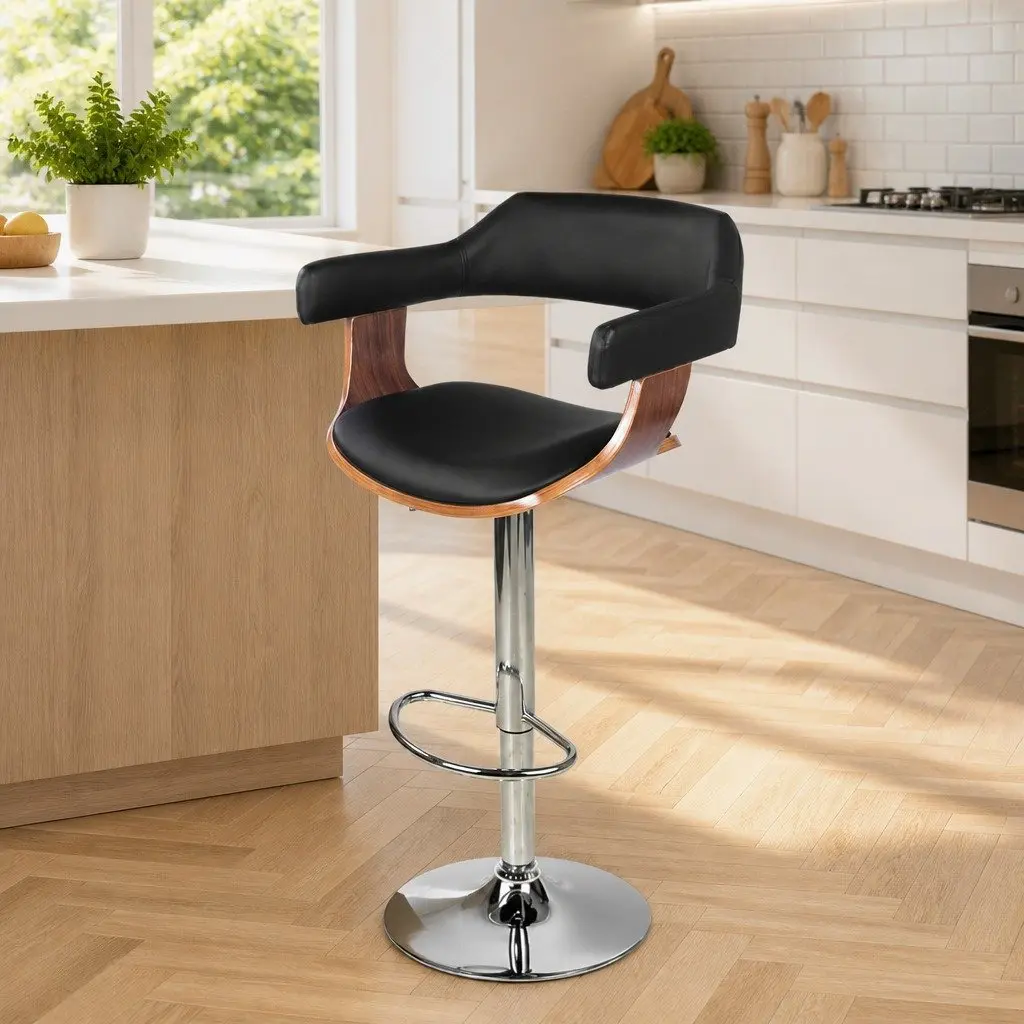 Gas Lift Swivel Bar Stool with Chrome Base