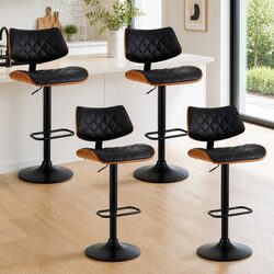 Durable Bar Stools Set of 4 with Adjustable Height