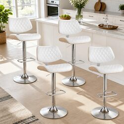 Stylish Bar Stools with Adjustable Height and Swivel Seat