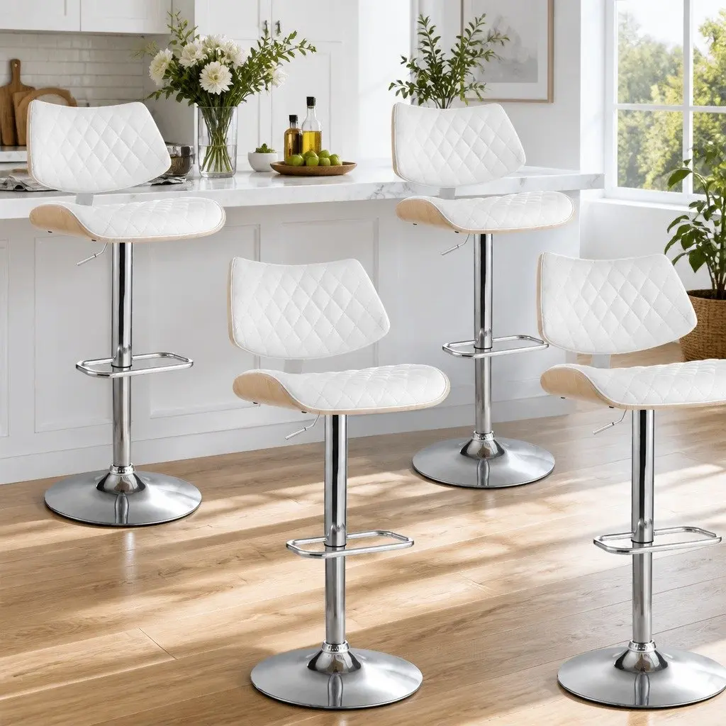 Bar Stools with Adjustable Height and Swivel Seat