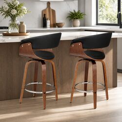 Stylish Bar Stools with Swivel Seat and Armrests