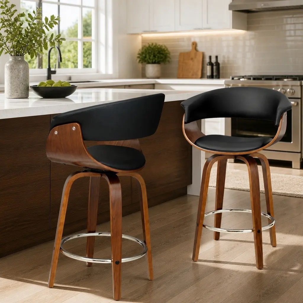 Bar Stools with Swivel Seat and Armrests