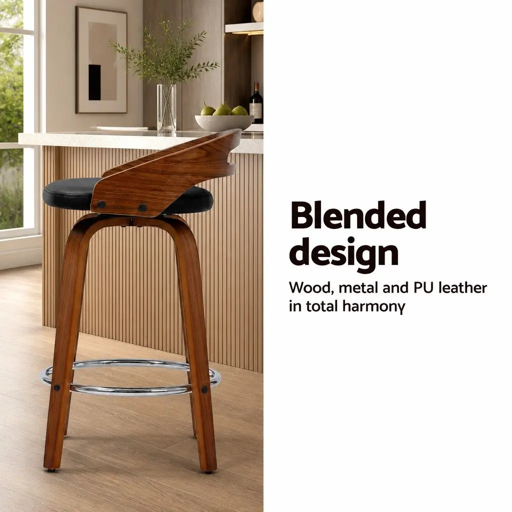 Low Back Swivel Bar Stools Set of 2