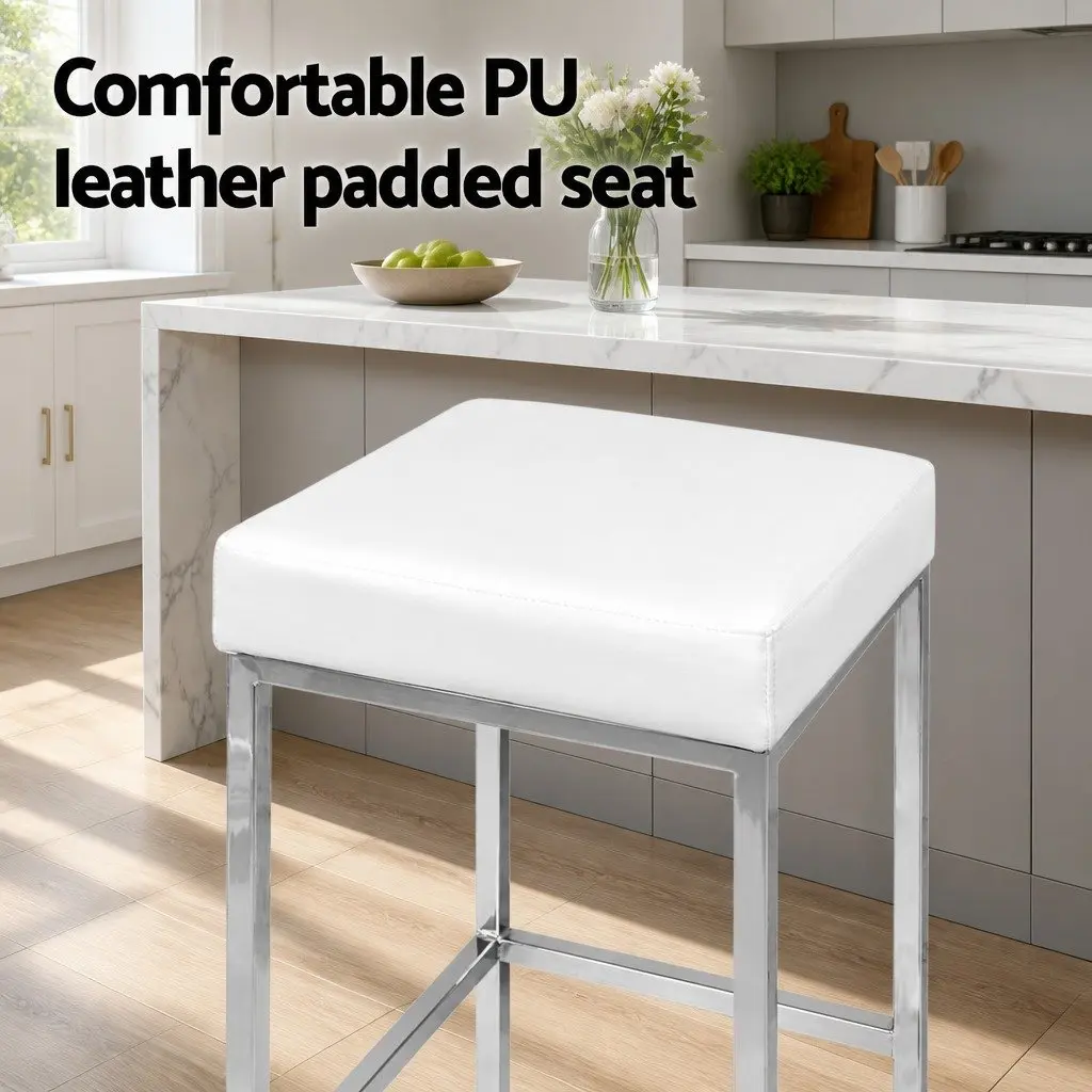 Bar Stools Set of 4 with Padded Seats