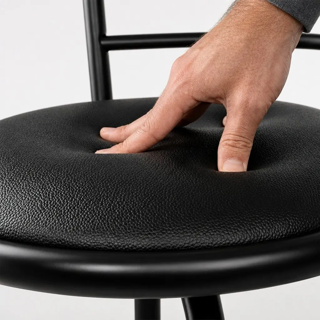 Bar Stools PU Leather 75cm Black Swivel Padded Set of 2