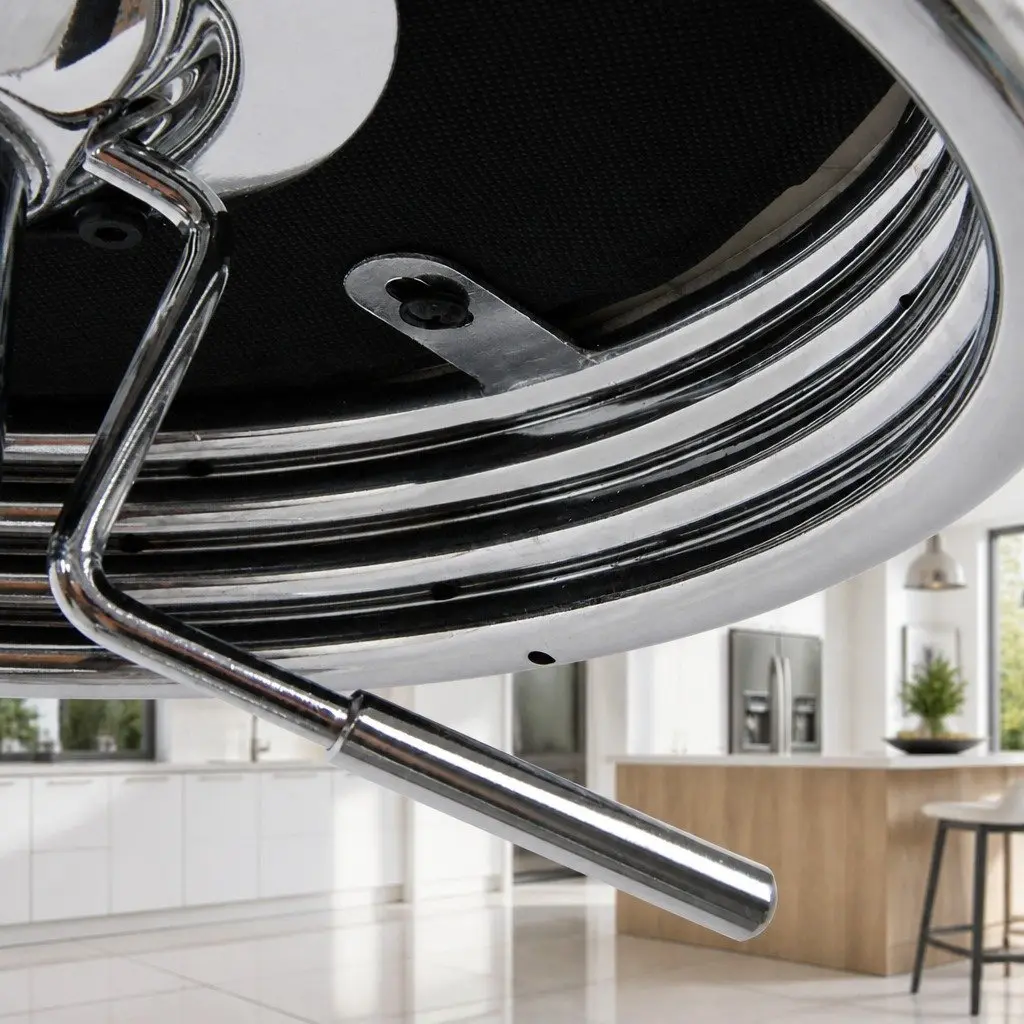 Bar Stools PU Leather Padded Swivel Gas Lift Chrome Base Black