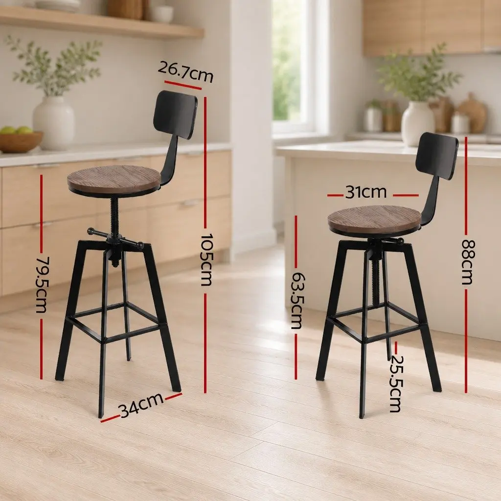 Adjustable Bar Stools with Swivel Seats