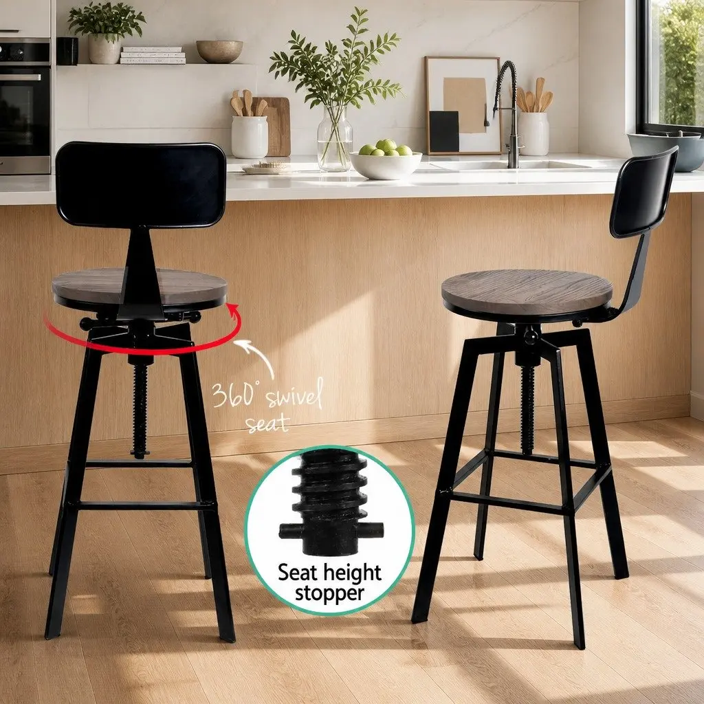 Adjustable Bar Stools with Swivel Seats