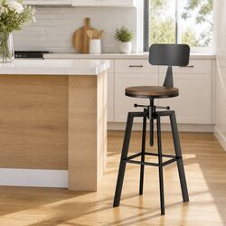 Stylish Bar Stool with Adjustable Height and Swivel Seat