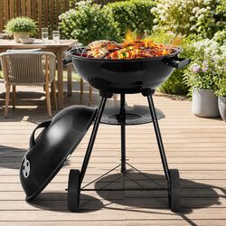 High-Quality Portable BBQ Charcoal Smoker Grill with Wheels