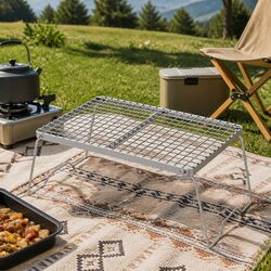 Durable Foldable BBQ Grill Charcoal Smoker for Outdoors