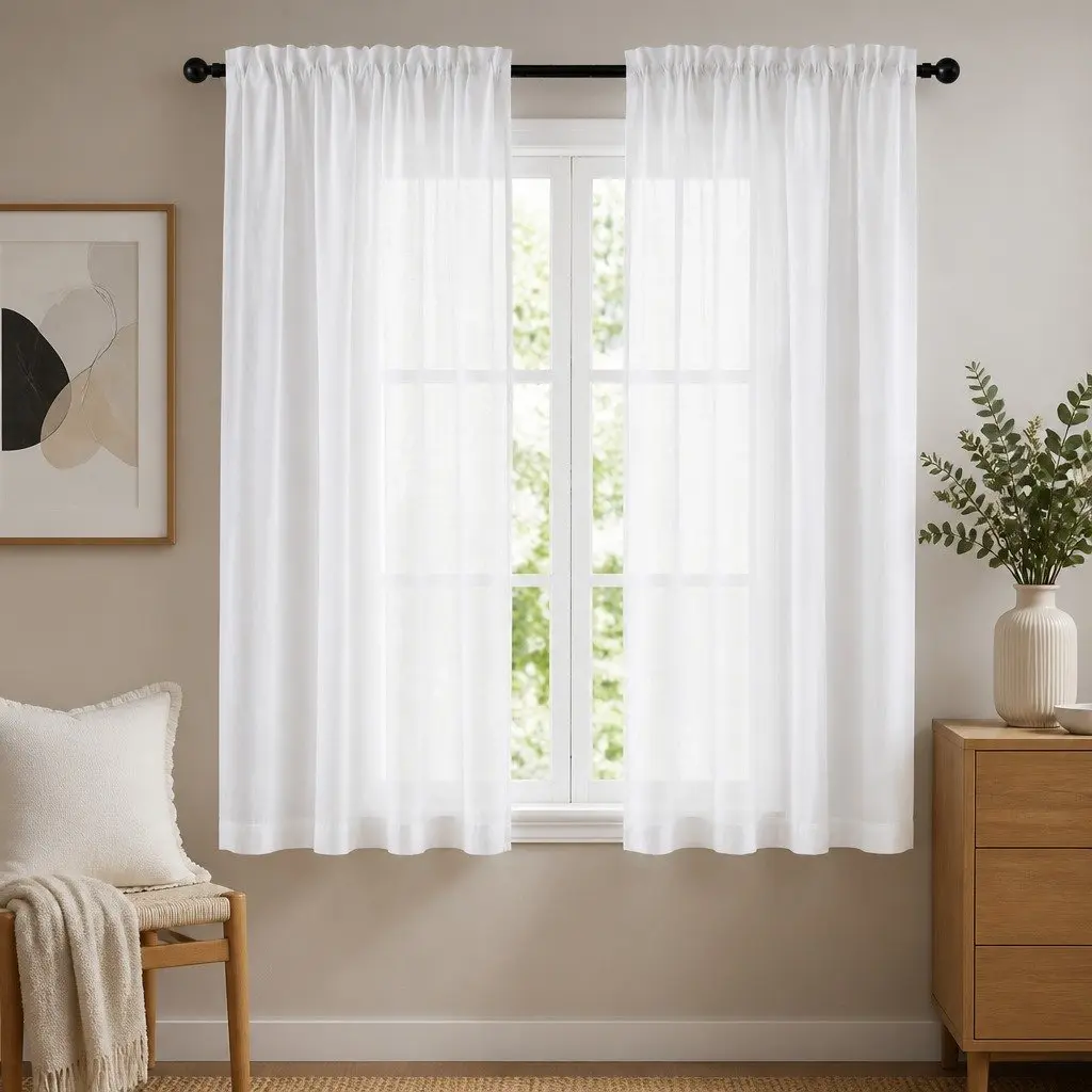 Blockout Curtains 2 Panels 132x160cm Light Filtering Drapes