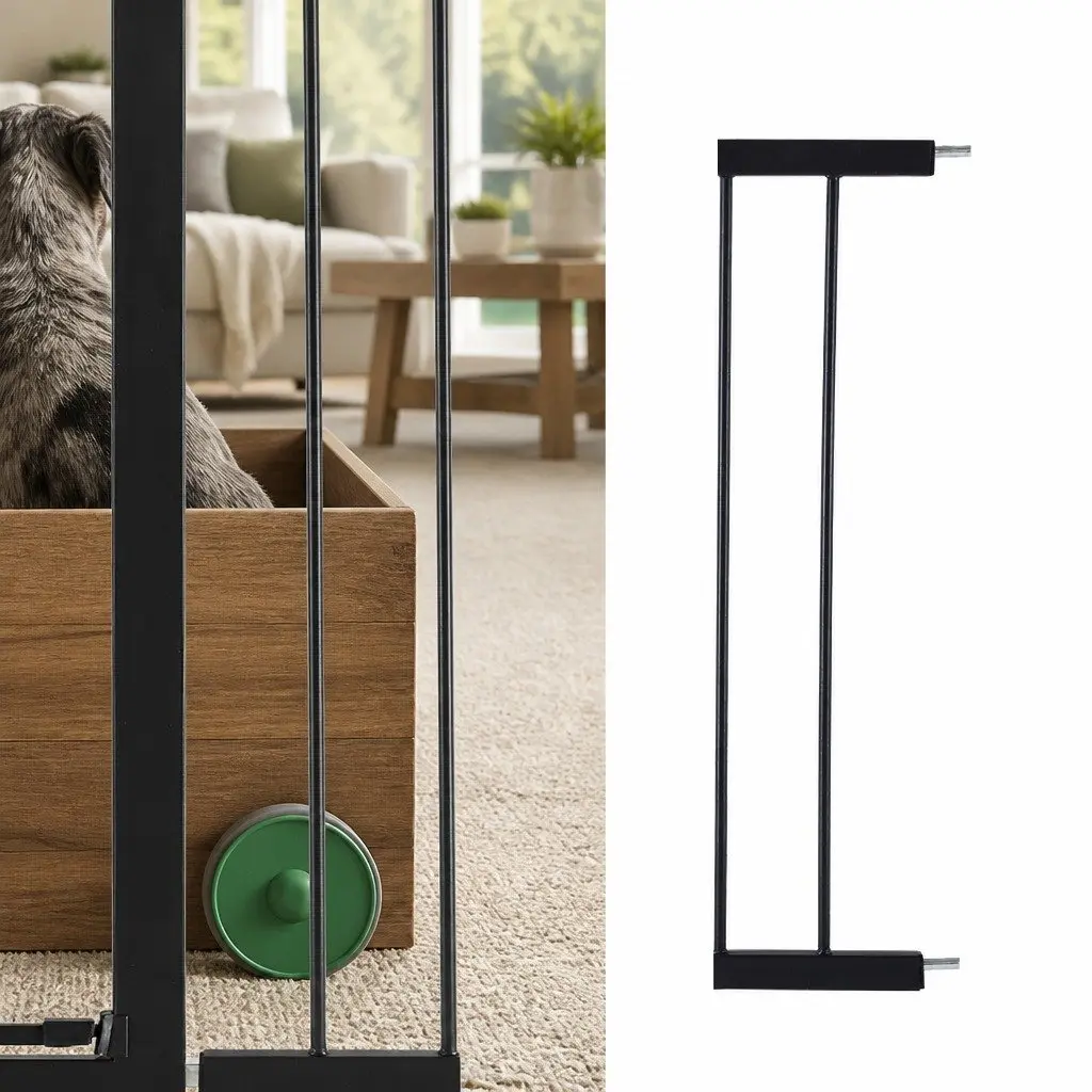 Black Extension Panel 10cm Wide Only for Pressure Mounted Safety Gate