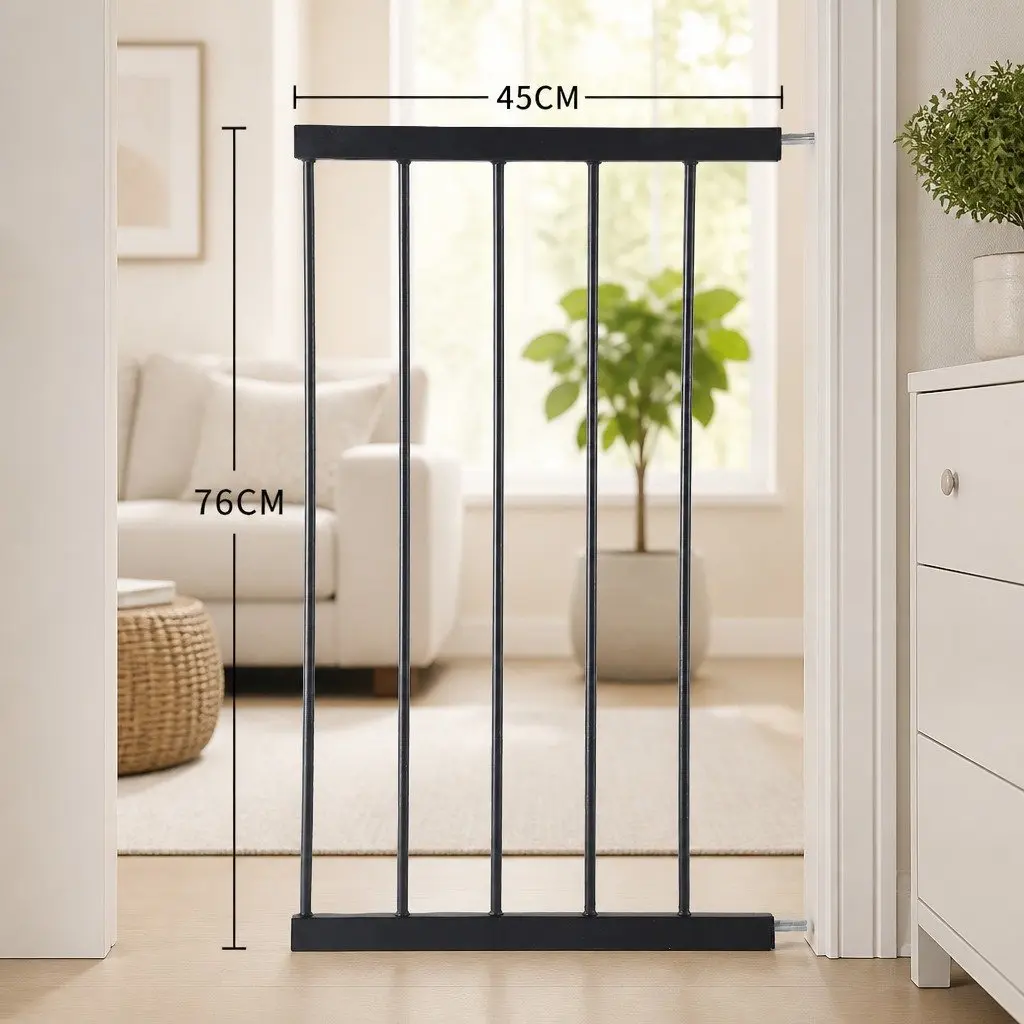 Black Extension Panel 45cm for Pressure Mounted Gate Only - No Gate Included