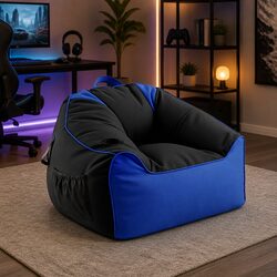 Gaming Bean Bag Chair Cover Floor Lounge Seat Adults Teens Kids Cup Holder