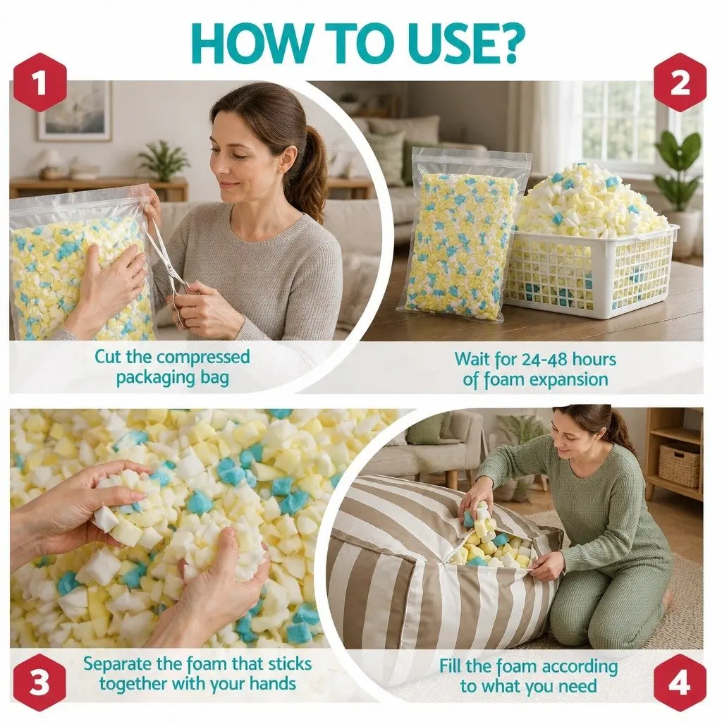 Shredded Memory Foam Bean Bag Refill 25lbs