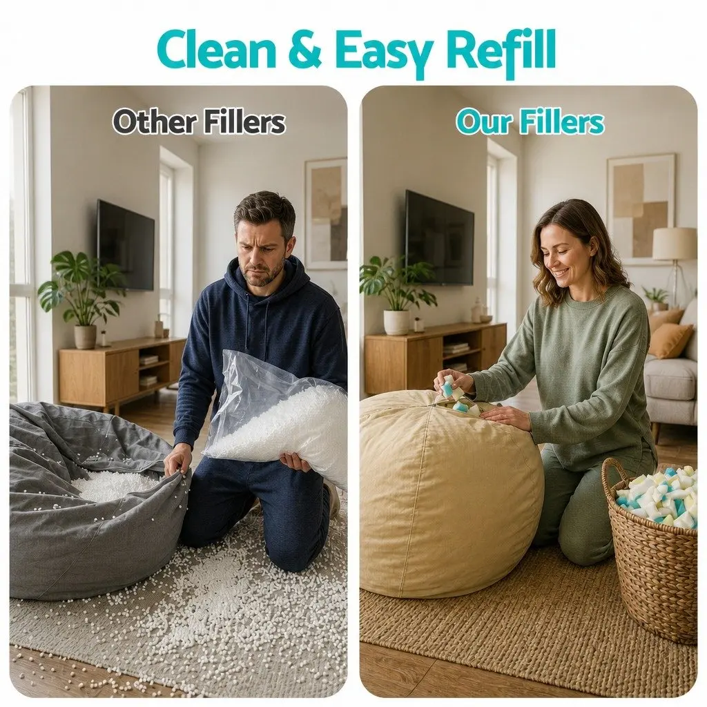 Shredded Memory Foam Bean Bag Refill 25lbs