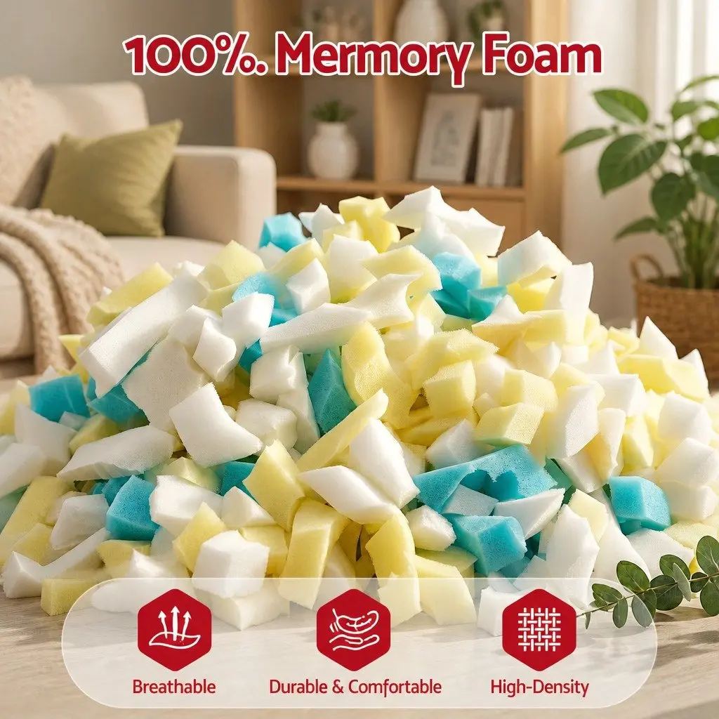 5lbs High Density Shredded Memory Foam Bean Bag Filler