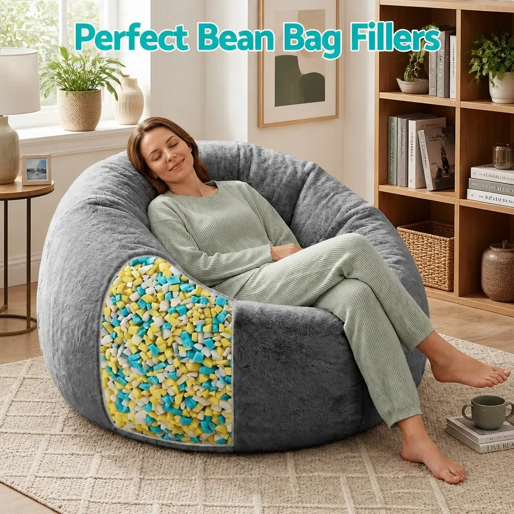 5lbs High Density Shredded Memory Foam Bean Bag Filler