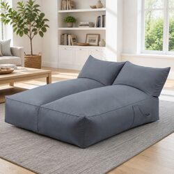 L-Shape Memory Foam Bean Bag Chair for Indoor and Outdoor