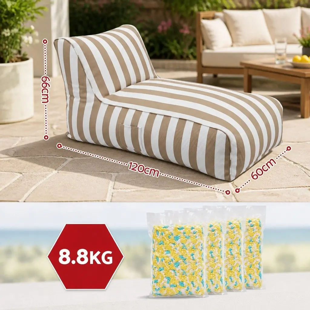 L-Shape Bean Bag Chair for Indoor and Outdoor