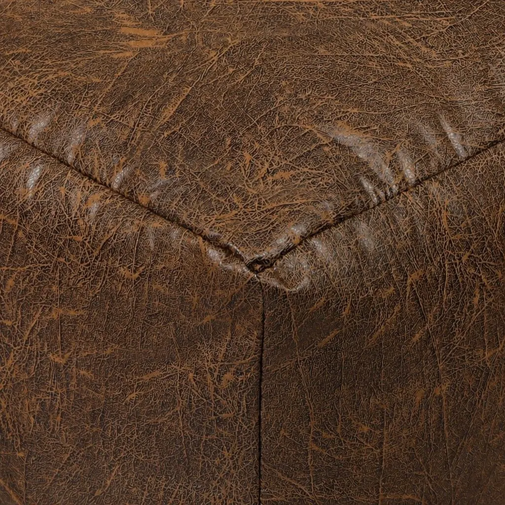 Bean Bag Cover Chair Polyurethane Leather 85cm Brown