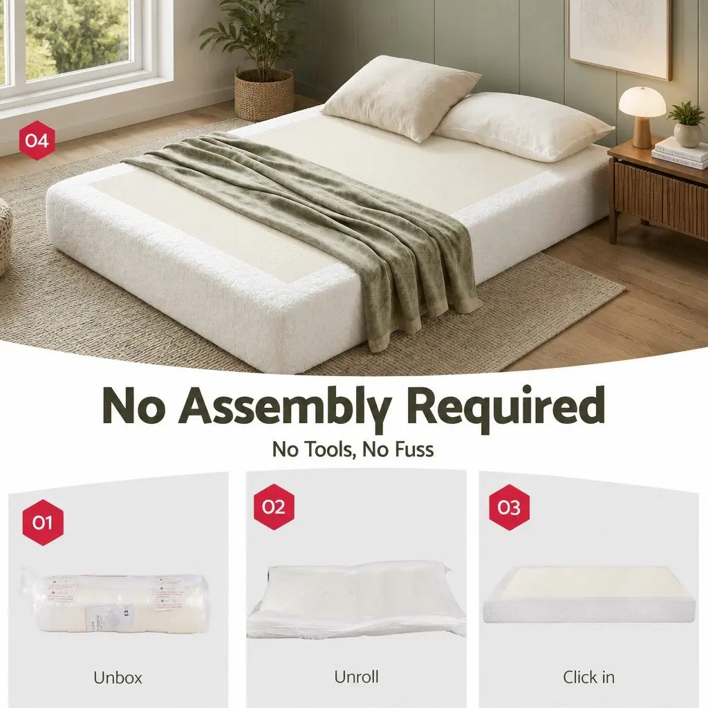 High-Density Sponge Compression Bed Frame Double Size