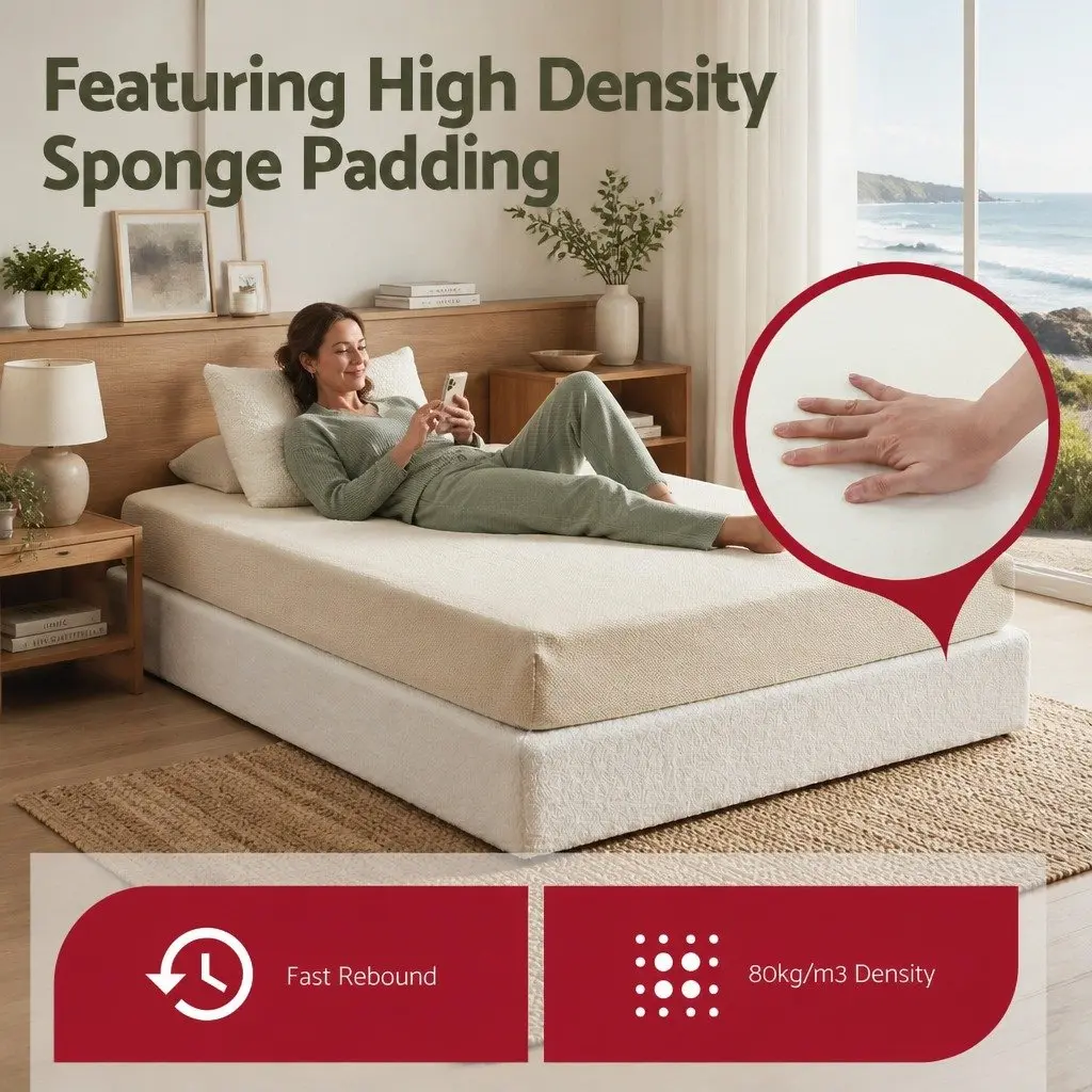 High-Density Sponge Compression Bed Frame Double Size