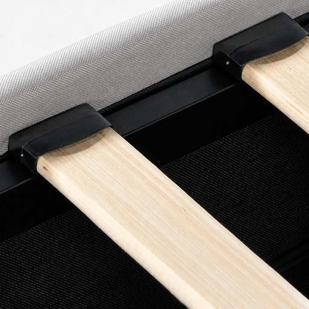 Queen Size Double Bed Frame with RGB LED Storage