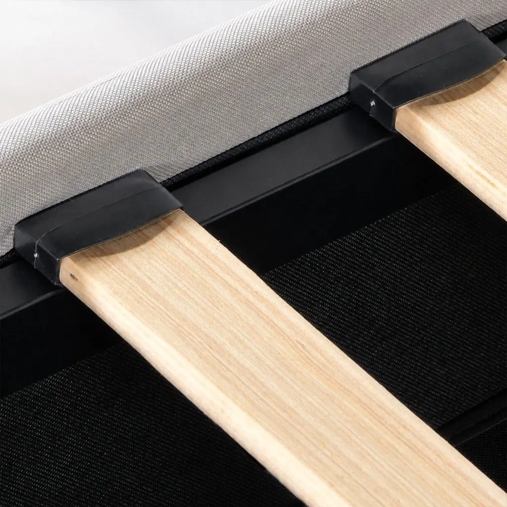 Queen Bed Frame with 4 Storage Drawers and LED Lights