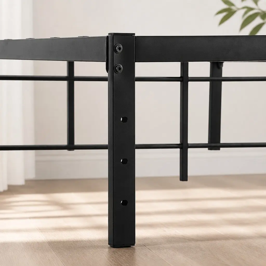 Metal Bed Frame with Storage Space, Full Size