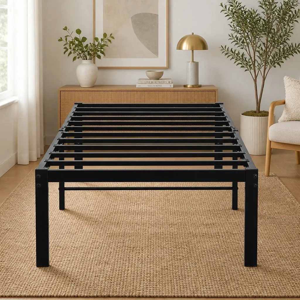 Heavy Duty Metal Bed Frame Full Size with Storage