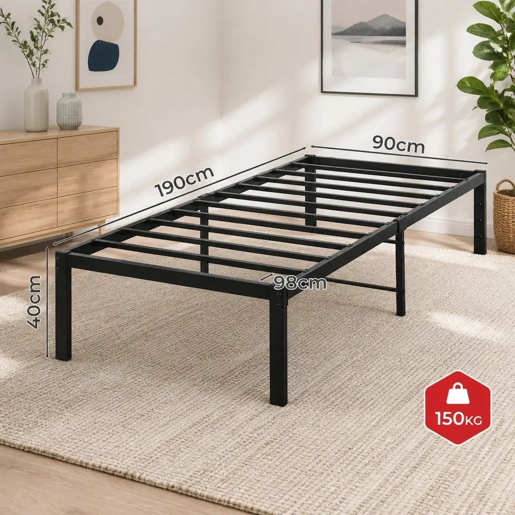 Heavy Duty Metal Bed Frame Full Size with Storage