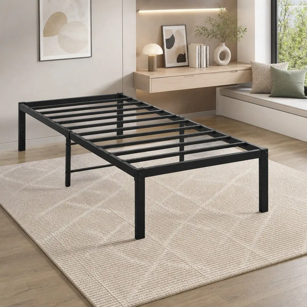 Heavy Duty Metal Bed Frame Full Size with Storage