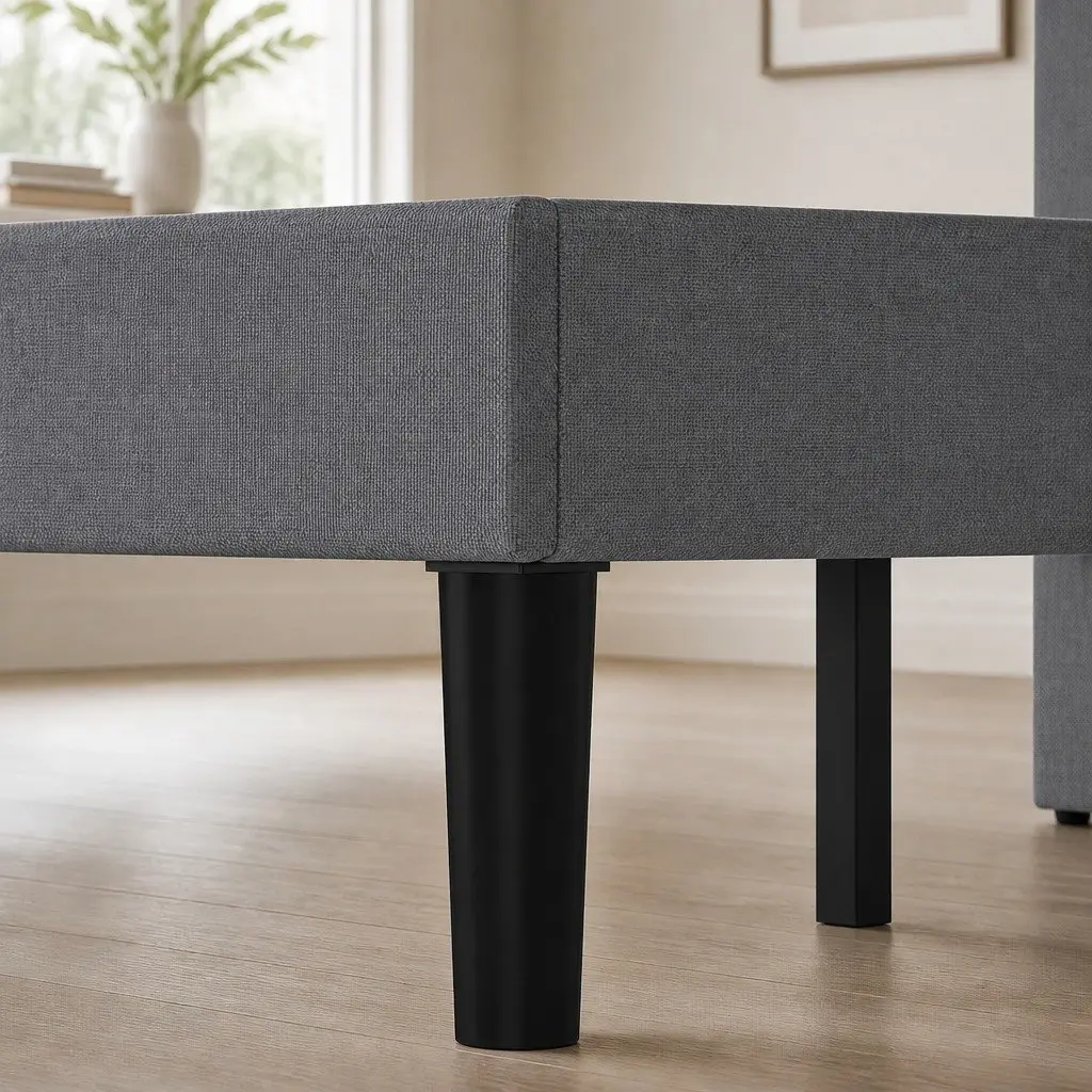 Double Upholstered Platform Bed Frame with Storage