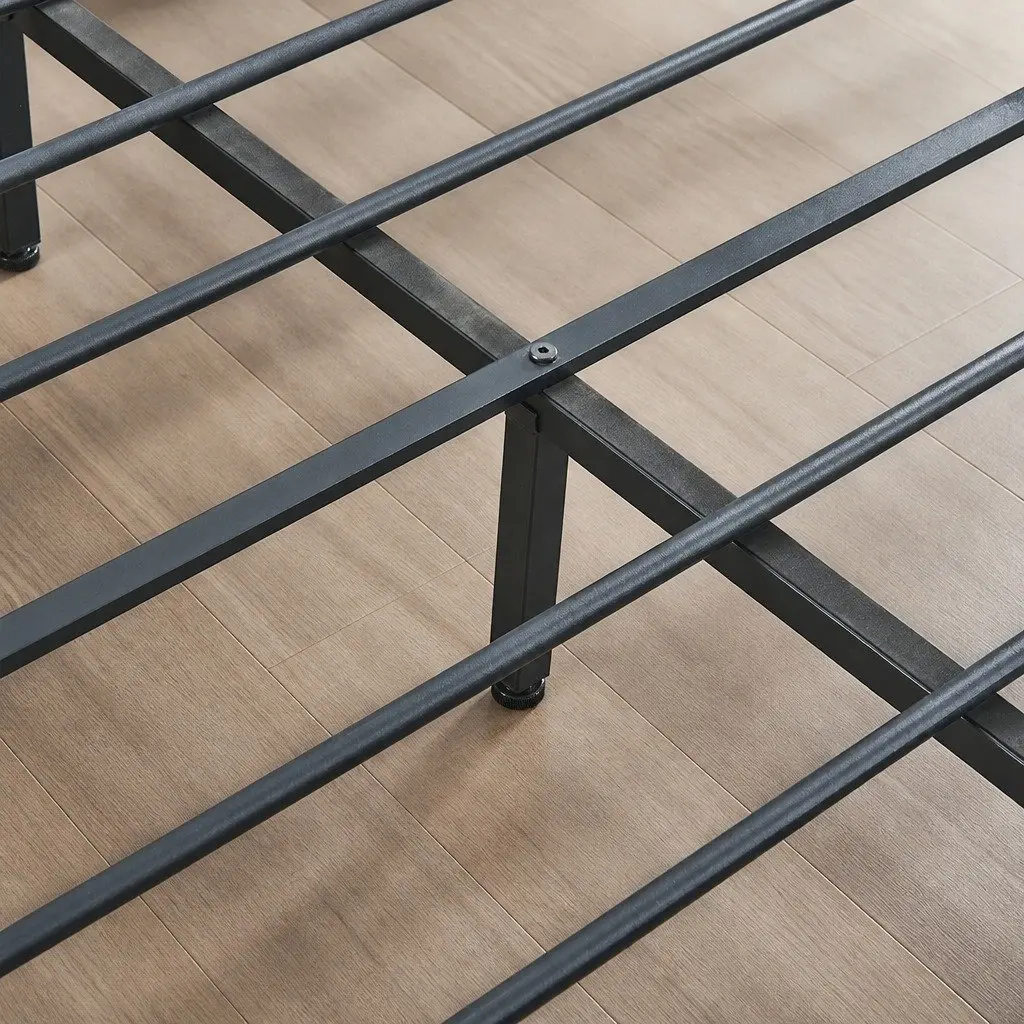 Industrial Double Bed Frame with 4 Storage Drawers