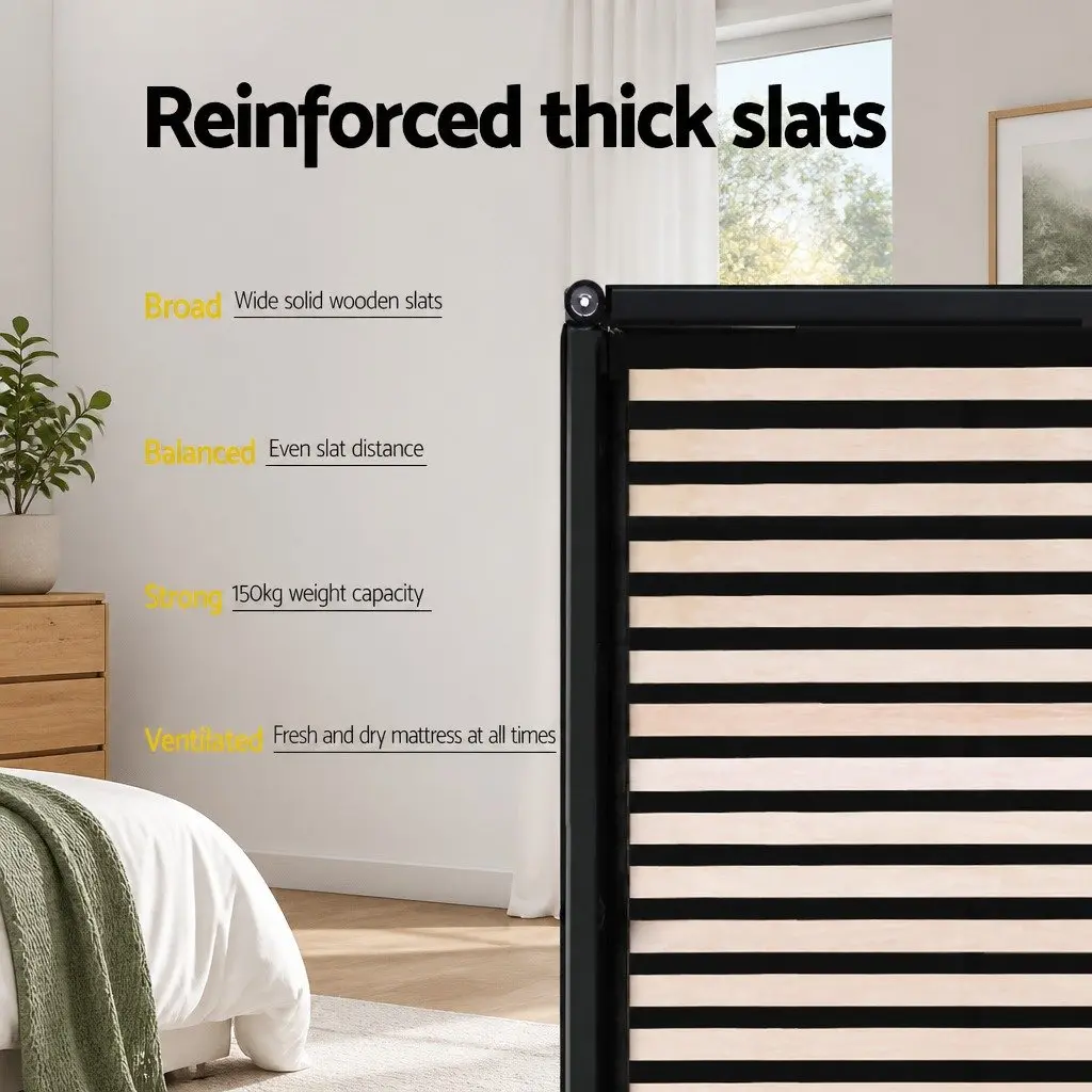 King Single Bed Frame with Gas Lift Storage