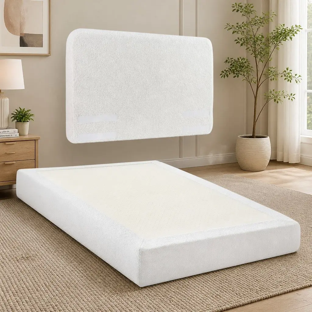 Double Bed Frame with Soft Boucle Fabric