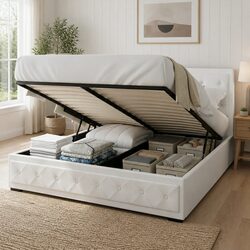 Premium King Size Gas Lift Bed Frame with Storage