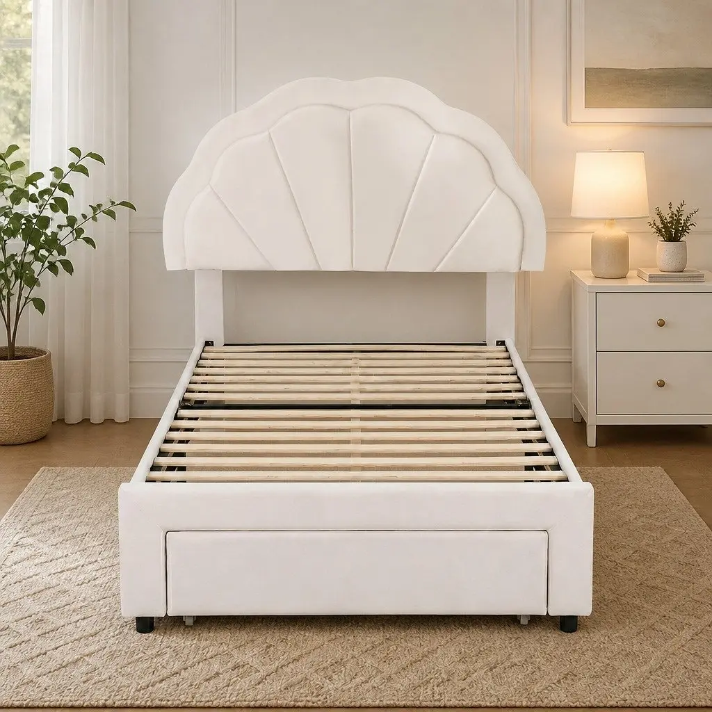 King Single Bed Frame with LED Headboard