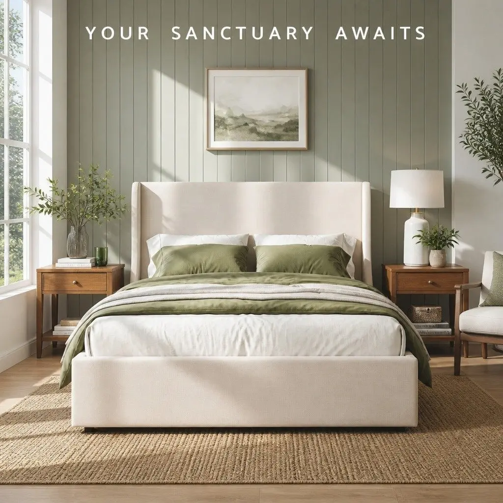 Double Upholstered Bed Frame Faux Linen Fabric Metal Wood 149x204x111 cm Beige
